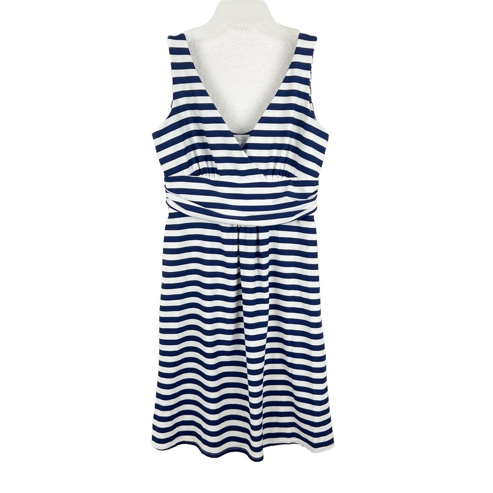 JUDE CONNALLY Brittany Navy Blue White Beachy Coastal Stripe Short Dress Size XS